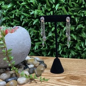 3/$25  Silver Dangling Drop Stud Elegant Earrings